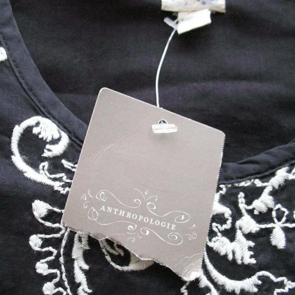 NWT Anthropologie Edme & Esyllte Embroidered Puff Sleeve Blouse Top